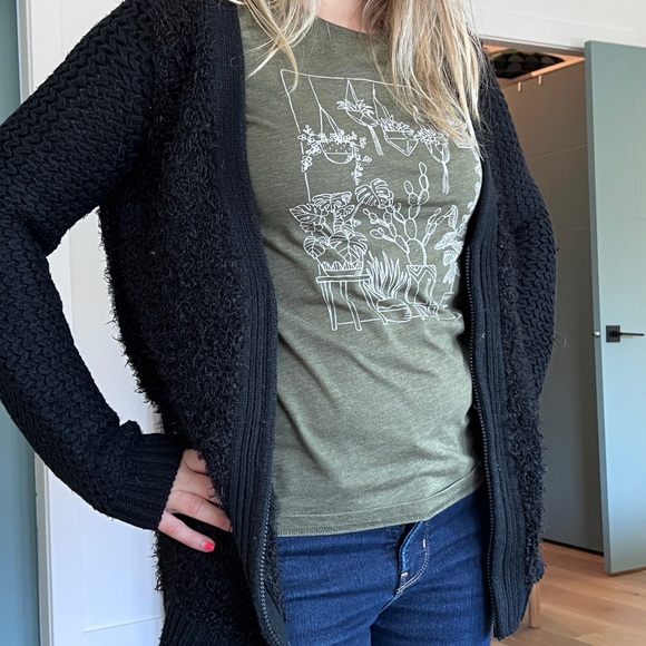 Zip up fluffy cardigan - Picture 2 of 3